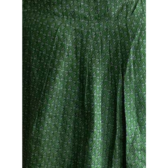 For Joseph Shift Dress Green Print Short Sleeve Square Neck Knee-Length Silk S - Picture 6 of 6